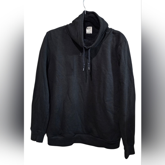 PINK Victoria's Secret Women Black Sherpa Cozy Turtleneck Sweater Size Small - Picture 1 of 11